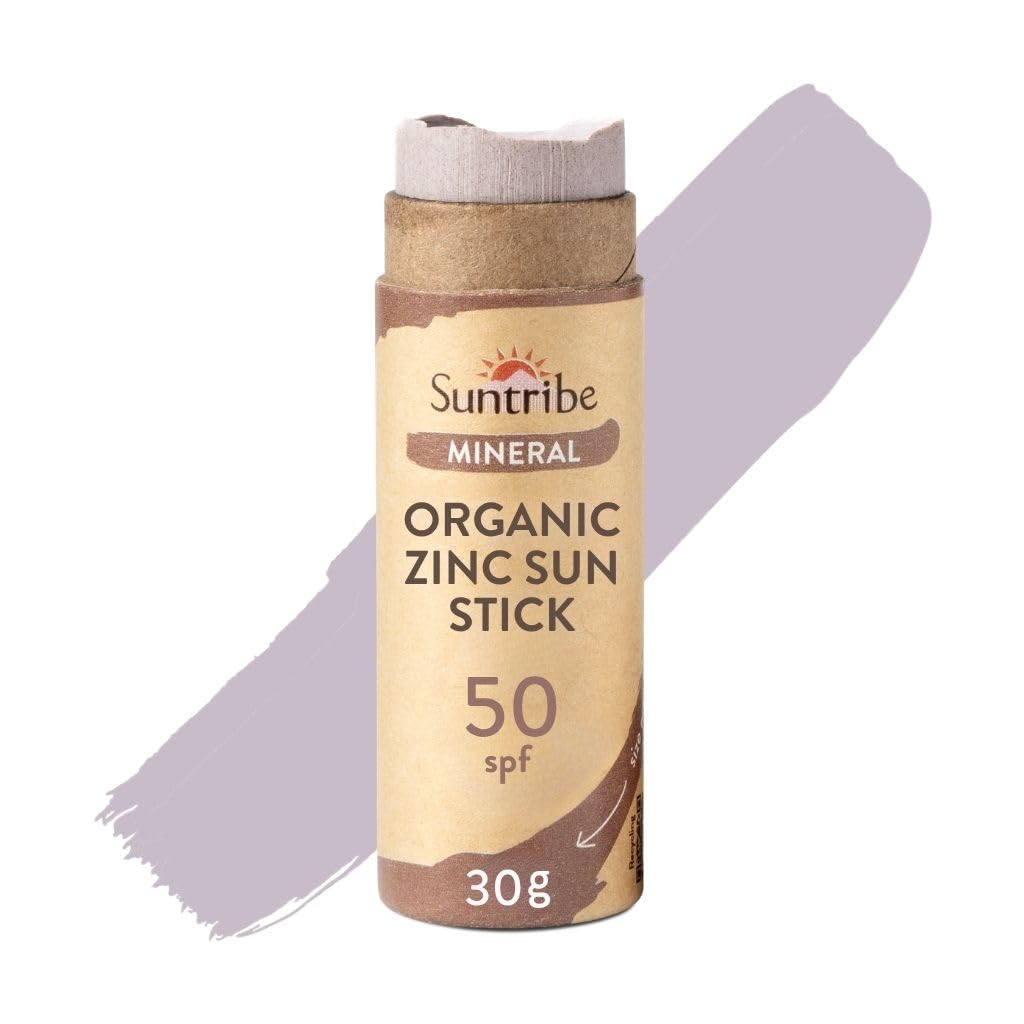 Suntribe Naturalny cynkowy sztyft przeciwsłoneczny - SPF 30 - bezpieczny dla raf koralowych - mineralny filtr UV (tlenek cynku) - 4 składniki - ODCIEŃ BŁOTA (30 g)