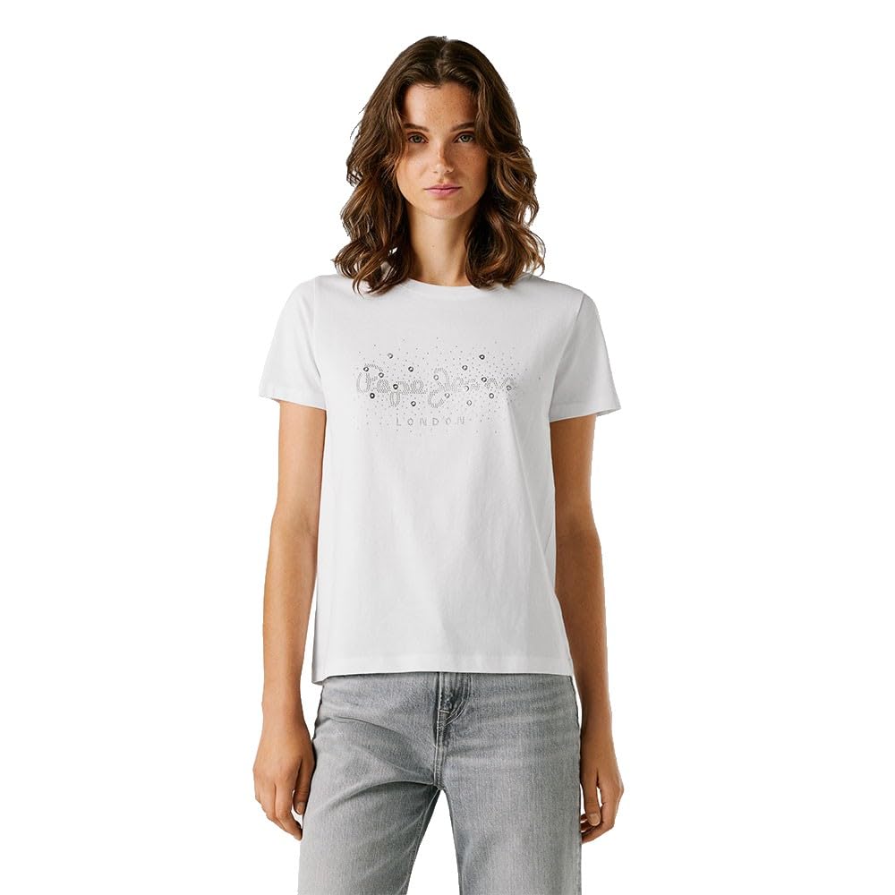Pepe Jeans Women's Brady T-Shirt, White (White), S