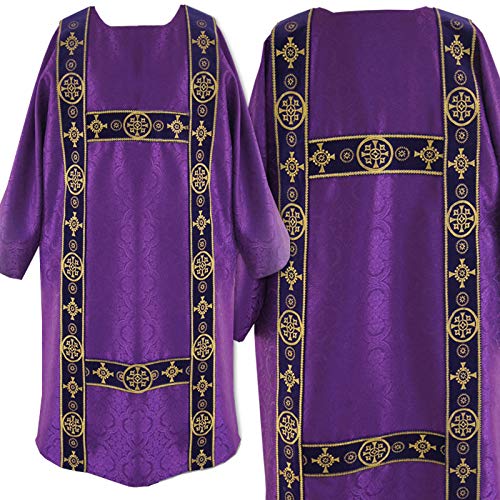 Vestment -Gothic style Dalmatic - embroidered velvet belts