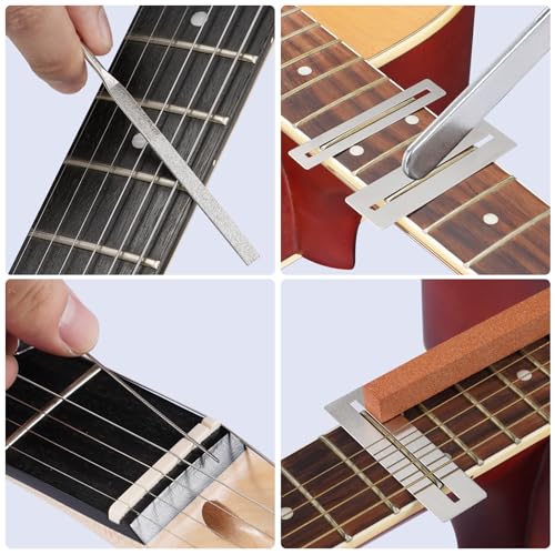 LEKATO 25PCS Acoustic Guitar Repair Tools Kit with Carry Bag, String Winder, Clipper & Fret Files - Image 4