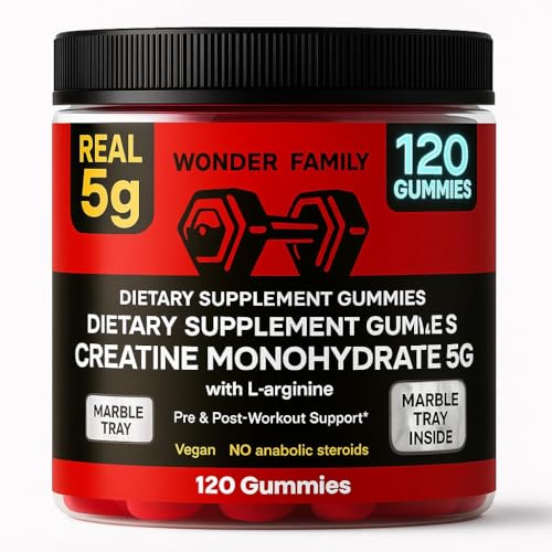 Creatine Monohydrate Gummies 5g – 5X Energy with B12, B6,