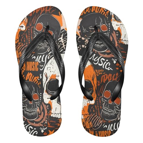 STAYTOP Cool Skull Flip Flops Sandals of Men's & Women's,Sandals Beach Slippers Shower Slides