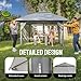 CROWN SHADES 13x13 Pop Up Gazebo, Canopy Tent, Gazebos on Clearance - Outdoor Gazebo for Backyard & Patio Furniture - Carpa Pop Up Tent with Wheeled STO-N-Go Cover Bag (Grey)