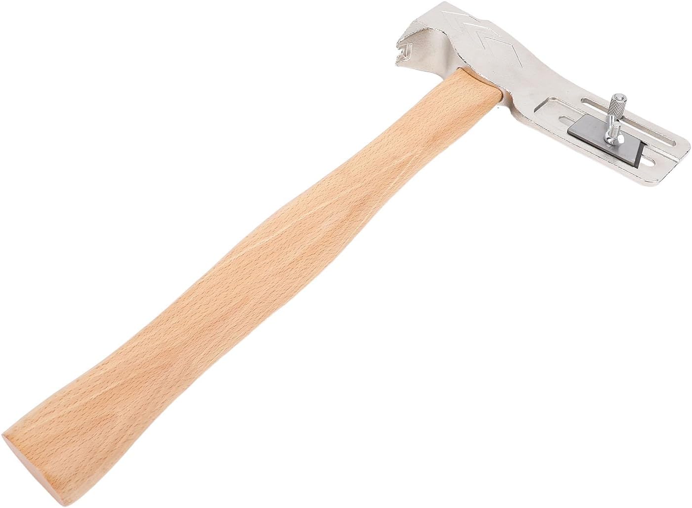 Omabeta 1PCS Roofing Hatchet Shingling Hammer with Wooden Handle for Roof Repair Construction Work, Carbon Steel Roofing Hammer,6.7“x1.8”