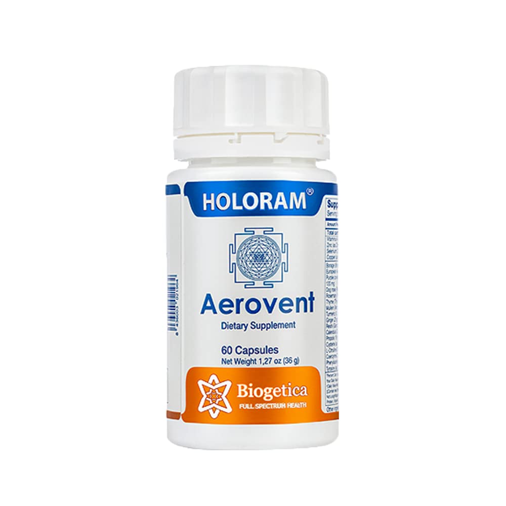 Holoram Aerovent Supplement: 100% Vegan, Contains 60 Capsules to Help with Respiratory Health