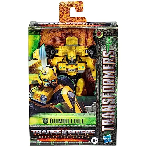 Image of Transformers Toys Rise of The Beasts Movie, Deluxe Class Bumblebee Converting Action Figure for Ages 6 and up, 5-inch