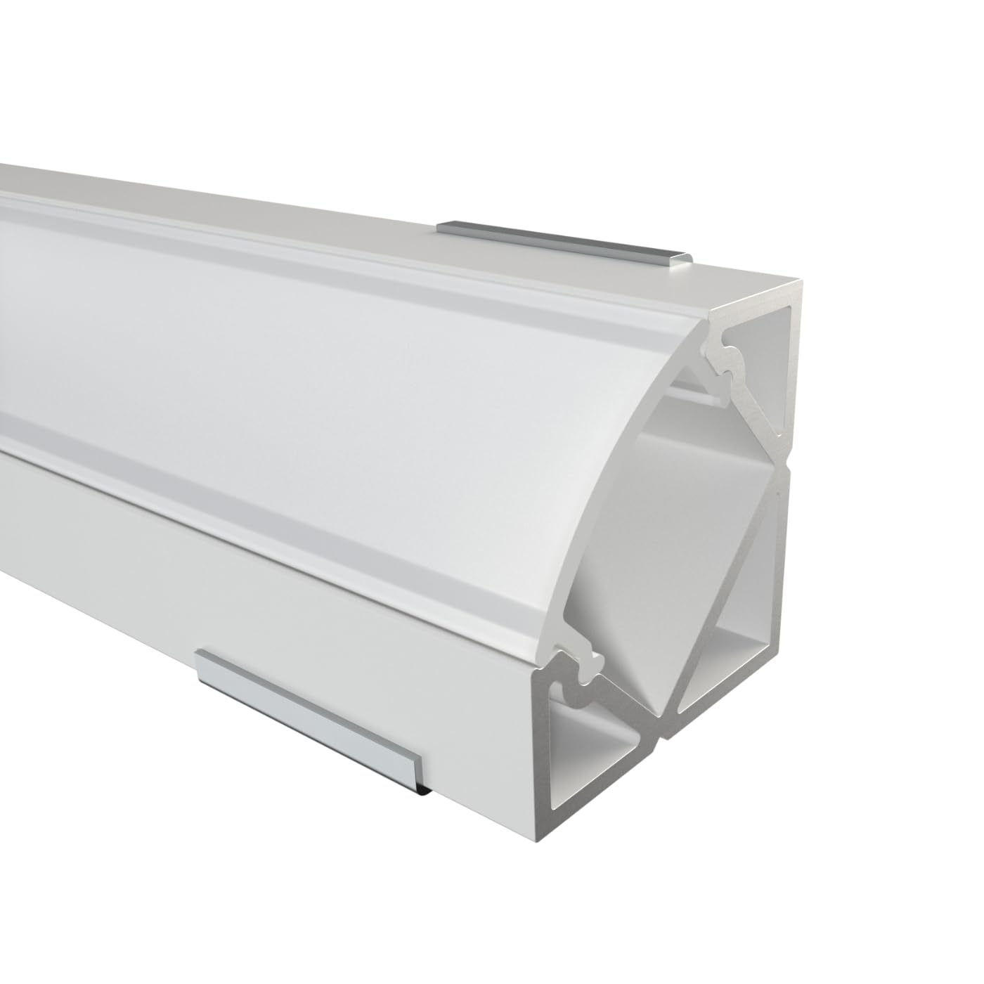 Profilé LED Aluminium 2 Mètres - Couverture Transparente, 12mm De Large, Intérieur