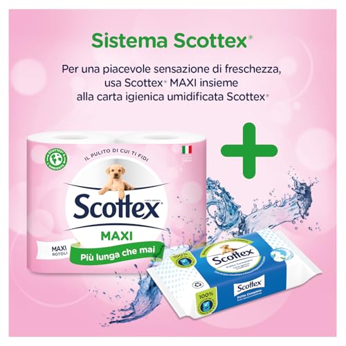 Scottex Carta Igienica Pulito Originale, Fatto in Italia, Fonti Certificate, Formato Maxi, 12 Mega Rotoli - 4