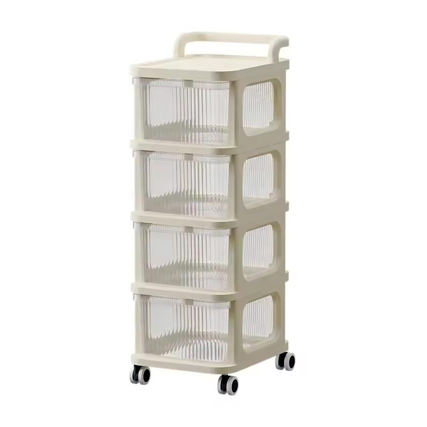 4 Tiers Drawer Storage Cabinet Units, Plastic Toys Storage Containers, clothes Storage Rack, Dresser Organizer, Sundries Organizer for Kitchen,Bedroom,Living Room,Hallway,Dormitory,Office Organization