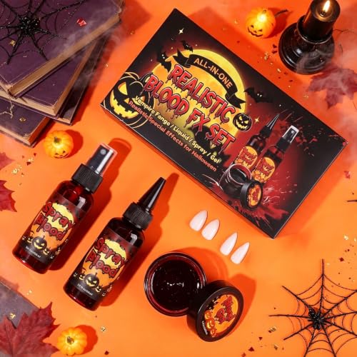 10PCS Halloween Fake Blood Kit Scary Cosplay SFX Makeup Accessories - image 8