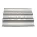 Produktbild MM456 Französische Brotbackform Baguetteform, antihaftbeschichtet, perforiert, Baguette-Backblech, Lebensmittelqualität, Kohlenstoffstahl 3Grids silberfarben