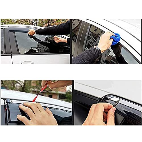 LUXIQO 4 Pezzi Auto Deflettori Aria per Renault