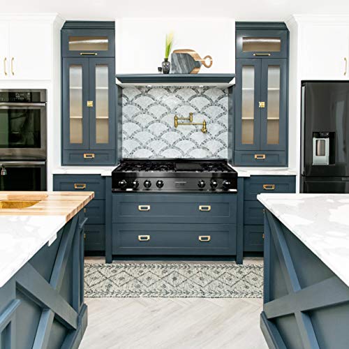 Z Line Kitchen And Bath RTB-48 Zline 48 Inch Porcelain Gas Stovetop In Black Stainless Steel thumb #5