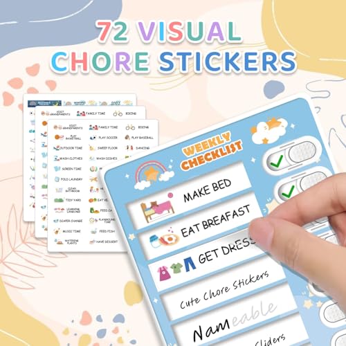 3 in 1 Bedtime/Morning/Weekly Routine Chart for Kids, Magnetic Chore Chart for Kids, Visual Schedule for Kids Toddlers Schedule Board for Home - Image 5