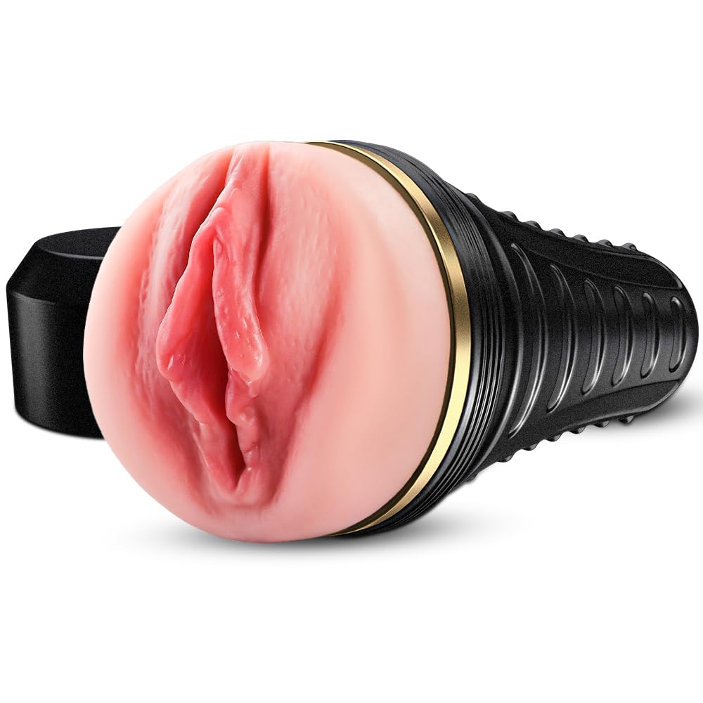 Male Masturbator,Kingdemer Realistic Pocket Pussy Vagina Textured with 7.5in Depth Lifelike Soft and Fleshy Texture,Penis Training Masturbators Sex Machine Toy for Men