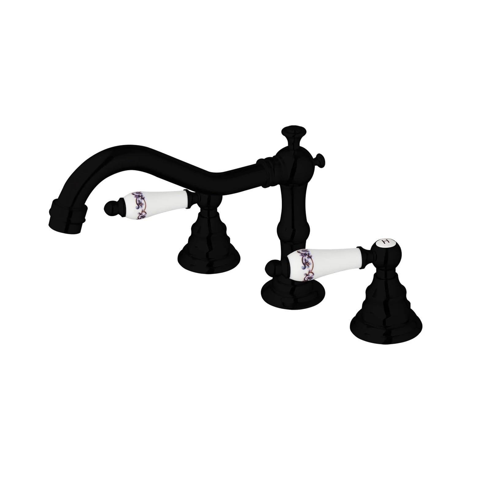 Weokdfha Color-1 Basin Faucet Bathroom Basin Faucet Tap Double Handles Deck Mounted Bathtub Faucets 3 Pcs Hot Cold Water Mixer Brass Chrome Taps(Color-1)