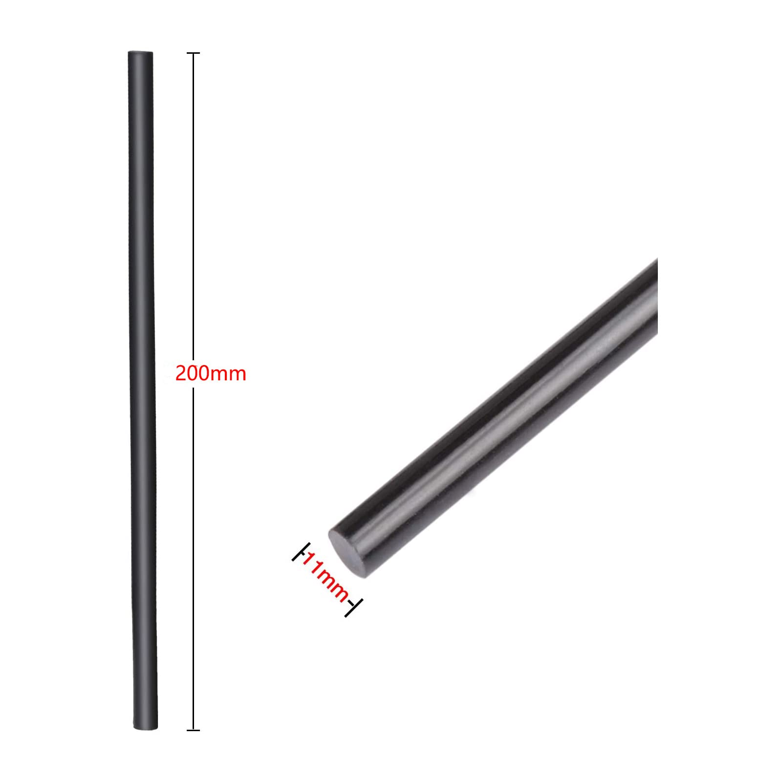 10 COLLA calda colla 11 mm x 200 mm Colle Stick klebep atronen Sticks NERO