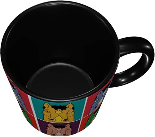 Miniatura 5 de KOVOS Taza de café Bojack Anime Horseman de cerámica para café, té, taza negra, regalo para hombres y mujeres