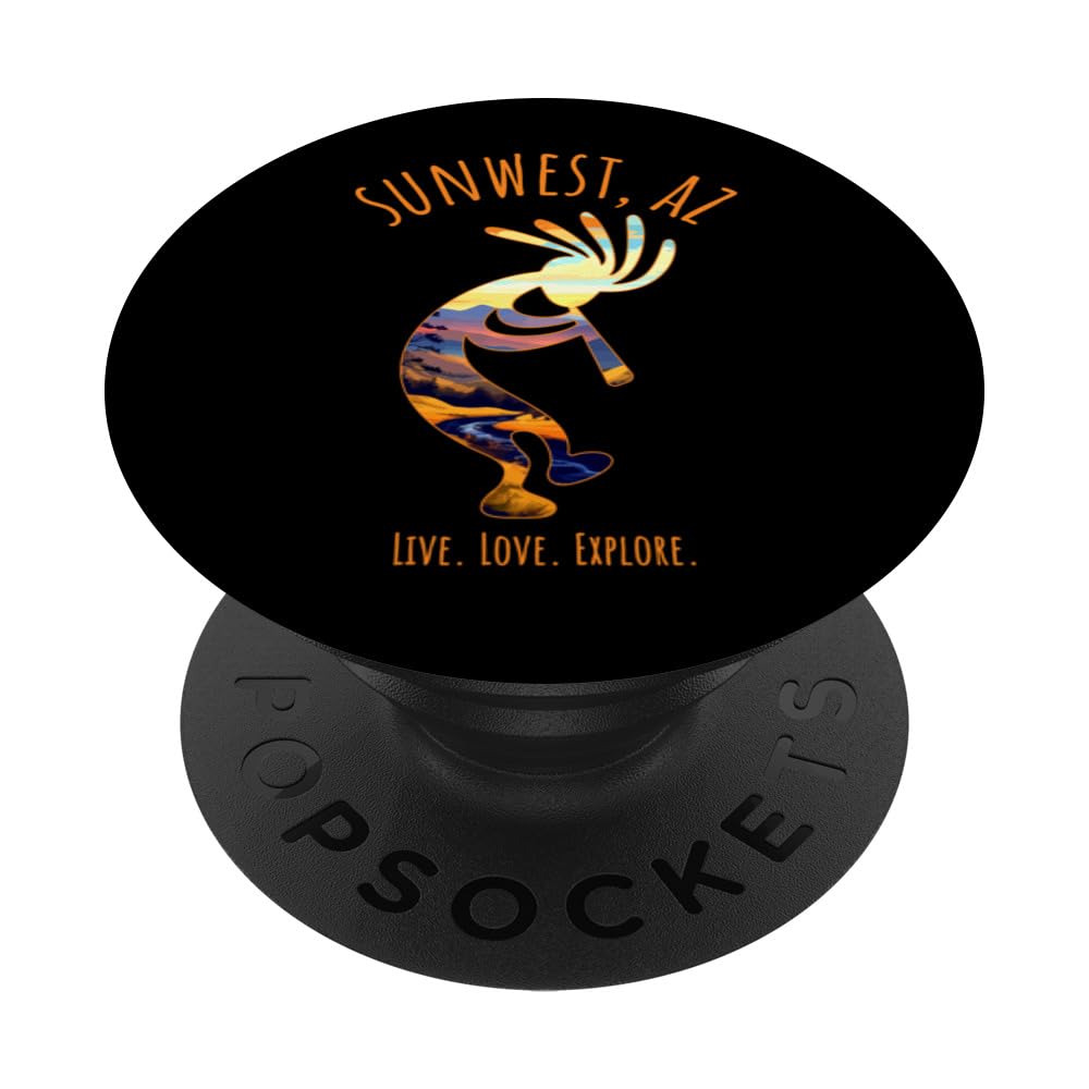 Sunwest Arizona USA Dancing Kokopelli Southwest Design PopSockets Swappable PopGrip