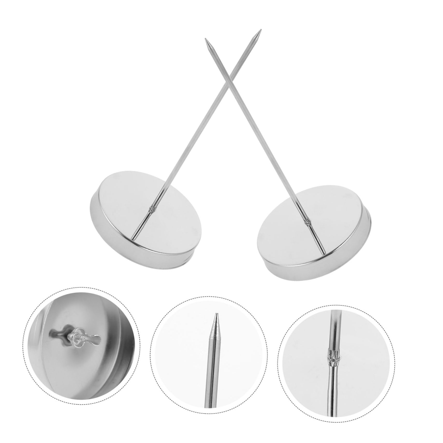 SEWACC 2pcs Receipt Spike Holder for Restaurant Memo Organizer for Office and Home Stable Bill Fork for Use Smooth Edges for Handling