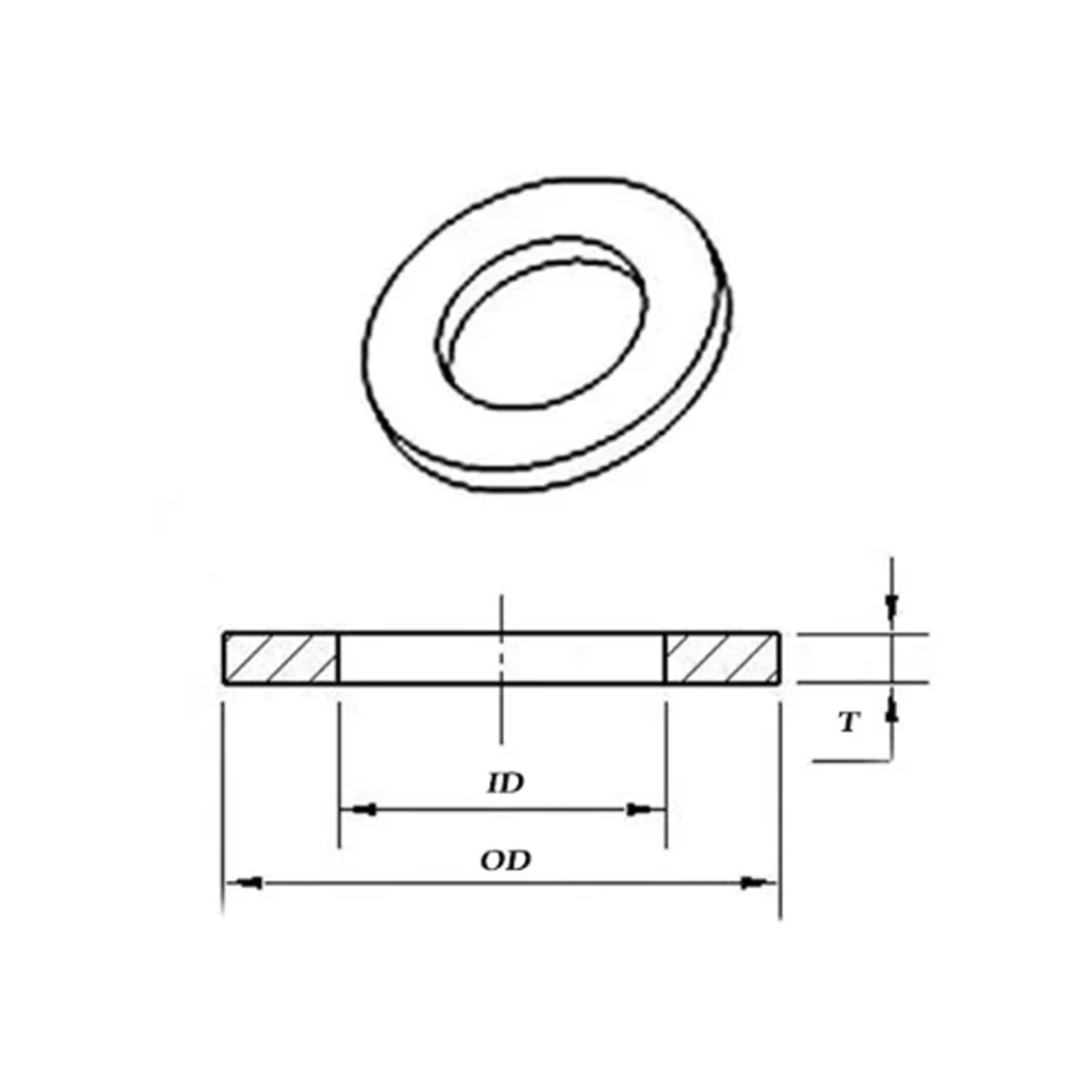 bolsas de metal, Arandelas de nailon transparente M3-M22 Arandela plana de plástico Arandela redonda de PE transparente Anillo aislante(100pcs M4x13x1)