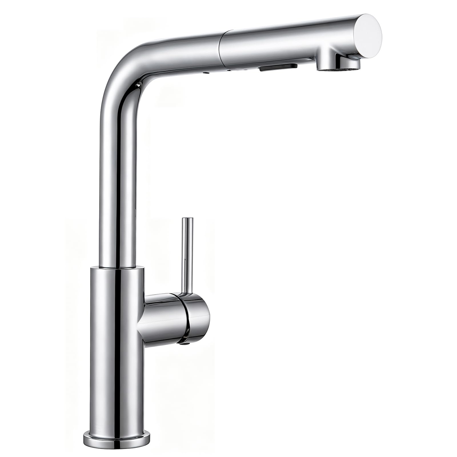 Sofetiy Wasserhahn Küche Ausziehbar, Küchenarmatur mit Brause Zwei Wasserstrahlarten, Hochdruck Armatur Küche, Spültischarmatur Edelstahl, Einhebel Mischbatterie Küche 360° Drehung, Chrom