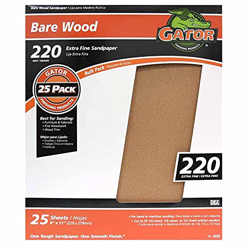 Hot Deals ALI INDUSTRIES 4223 9" x 11" Bare Wood Sanding Sheets
