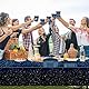 MORAINJAY 53Pcs Sternenhimmel Partygeschirr Blau für 16 Gäste, Weltraum Partyzubehör Geburtstag Papier Geschirr, Galaxie Partyteller Pappteller Becher Servietten Tischdecke für Kindergeburtstag Deko