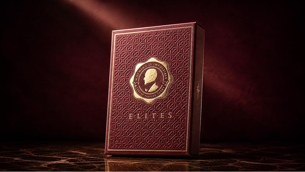 DMC Elites Pro-Tier Portcullis Playing Cards, ELITES V7 Oxblood-Red