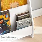 SoBuy Aide-mémoire pour enfants – Montessori Toddler Librairie & Étagère de livre pour bébés, étagères de livre de chambre de bébé & Organisateur de stockage de livres pour enfants, Bibliothèque Enfant Rangement Livre Blanc Bibliothèque, KMB32