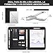 Leathario Portfolio Binder, Includes 5 Folder Index Dividers,1 Hole Punch,13 Inch Tablets Organizer with Handle, Vegan Leather A4 Padfolio, Multi-Pocket Notepad Business Planner Professional Document
