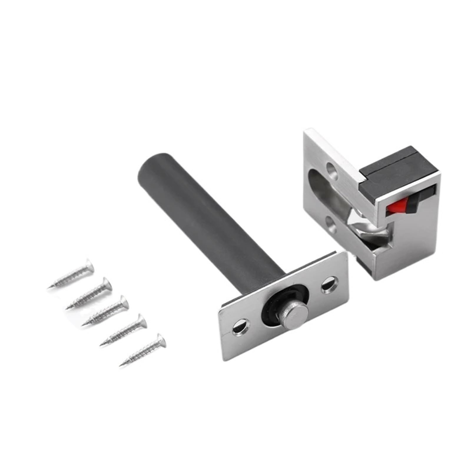 Türkete Versteckte, verdeckte Anti-Diebstahl-Kette, unsichtbare Türschnalle, Riegelriegel, Türriegel aus Zinklegierung, Anti-Diebstahl-Kette, versteckte Türkette(Brushed silver)
