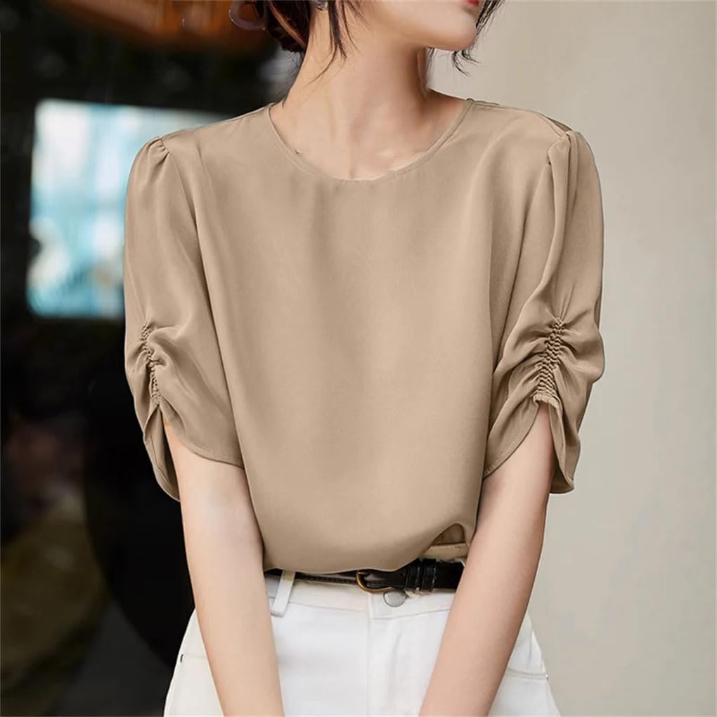Women's Solid Color Loose Short Sleeve