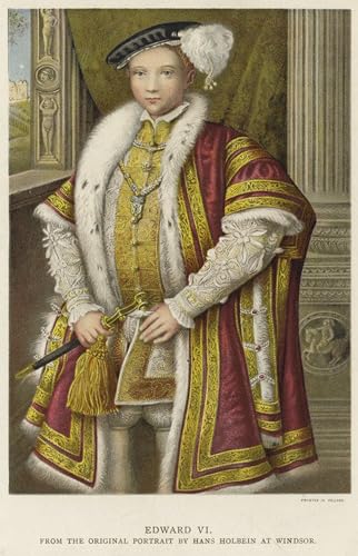 Tableau Le roi Édouard VI d'Irlande par Hans Holbein pour salon élégant 60x90cm