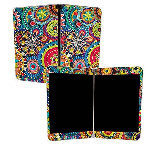 Image of MIGHTY SKINS MightySkins Carbon Fiber Skin for Microsoft Surface Duo - Flower Wheels | Protective, Durable Textured Carbon Fiber Finish | Easy to Apply | Made in The USA