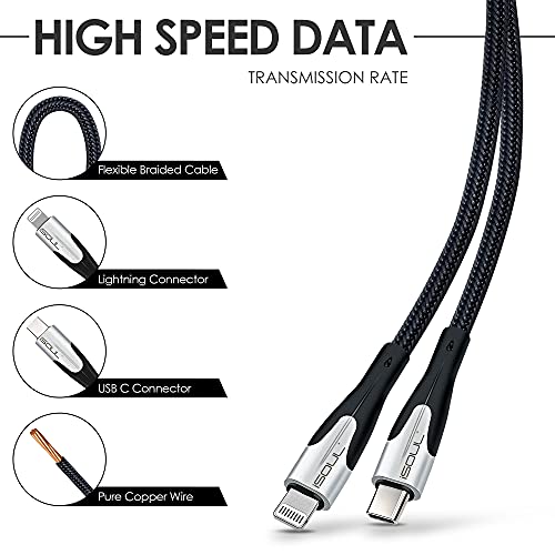 ISOUL Cavo caricatore USB C a Lightning per