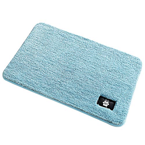 Tapis de bain super absorbant en polyester shaggy avec fond antidérapant TPR pour douche
