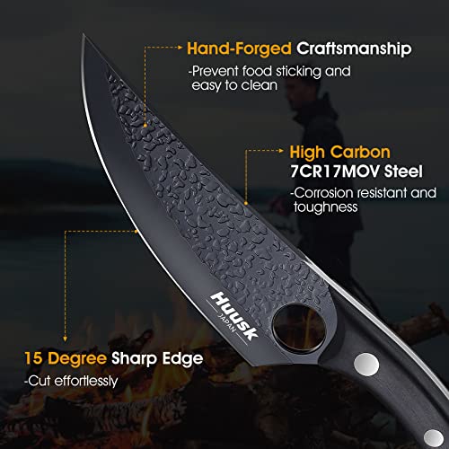 Huusk Japan Knife,Sharp Knife Chefs Knife With Leather Sheath Viking Knife Husk Knife Chef Meat Cleaver, Home Camping Or Outdoor #TOP1