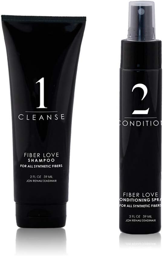 Jon Renau Fiber Love Synthetic Hair Care Kits (2 Piece 2oz Bundle)
