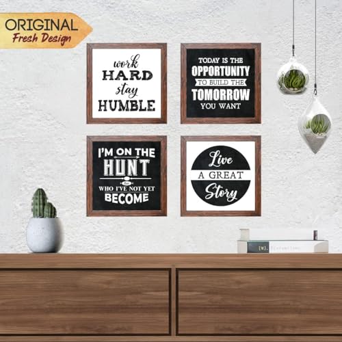 Image of Chaka Chaundh - Suitable Motivational Quotes Frames Framed Posters - Quotes Wall Frames - Posters with Frame (Vintage - 11 X 11 inches)