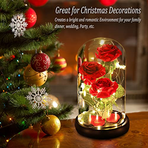 Beautyandthebeastroseclassicredrosewithledlightsandfallingpetalsgiftsforwomenbirthdaygiftsformomlightuproseinglassdomeflowergiftsforher Urban Country Home Decor Beauty and the beast rose classic red rose with led lights and falling petals gifts for women birthday gifts for mom light up rose in glass dome flower gifts for her urban country home decor