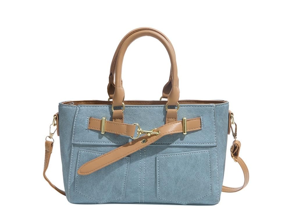 Bolso de mano retro mate de PU 2026 moda vintage mujer maletín casual vestir