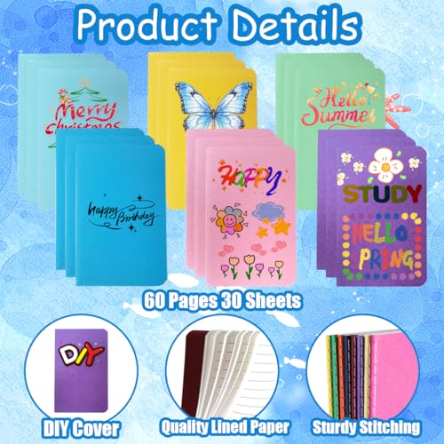 Stylos multicolores rétractables 1.0 mm et carnets A6 pour prise de notes fluide