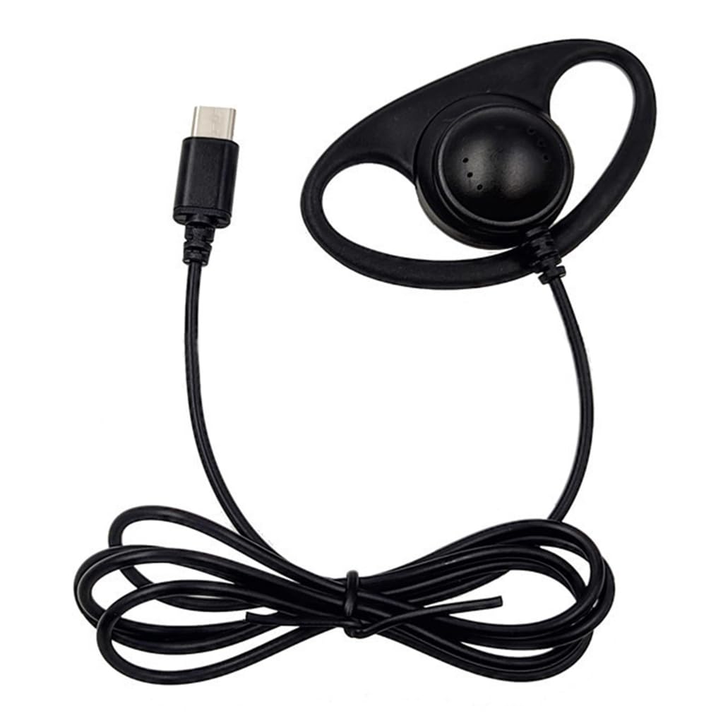 Elnwnnkc USB C Ear Hook Single-Side Earphones Earbud Corded Headphone Single Side