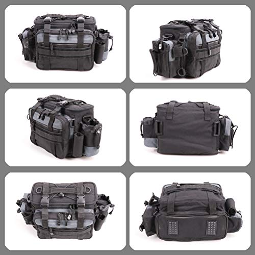 Amitfo 釣りバッグ 釣りタックルバッグ ロッドホルダー付き 防水 ウエスト釣りバッグ 釣りギアバッグ アウトドア用 7枚目