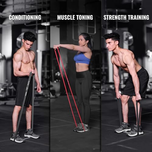 Slovic Resistance Band for Workout 15+35 KG BLACK+RED - Image 3