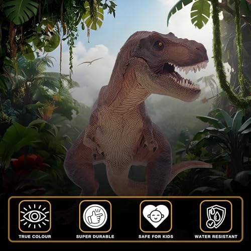 Image of T Rex Toy Dinosaur Action Figure, Realistic Tyrannosaurus Rex Big Dinosaurs Toys for Kids, Trex Toy for Play and Display, Jurassic Dino Toys for Boys & Girls (T Rex)