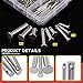 Hilitchi 122Pcs 304 Stainless Steel Clevis Pin and Clips Assortment Kit, Including 9 Styles M4 M6 M8 Single Hole Clevis Pin M1.5 M2 M3 Zinc Plated Steel Cotter Pin & R Clips Spring Retaining Hair Pins