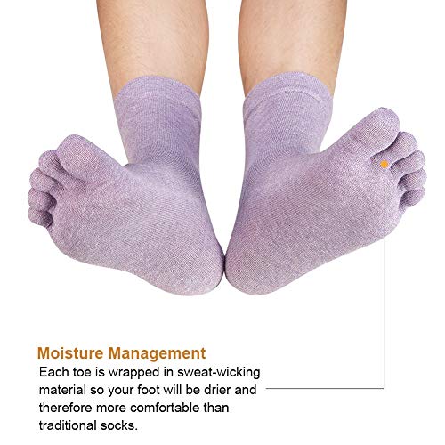 Meaiguo Women's Toe socks For Running Five Finger Socks With Cotton Athletic3
