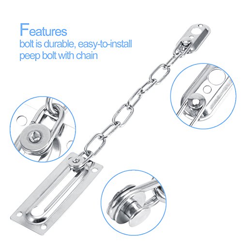 Serratura a catena per porta, in acciaio inox 304